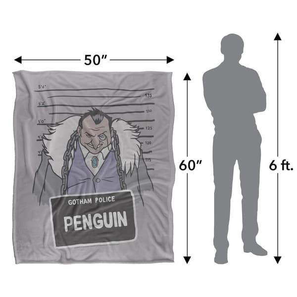 Batman Line Up The Penguin Blanket