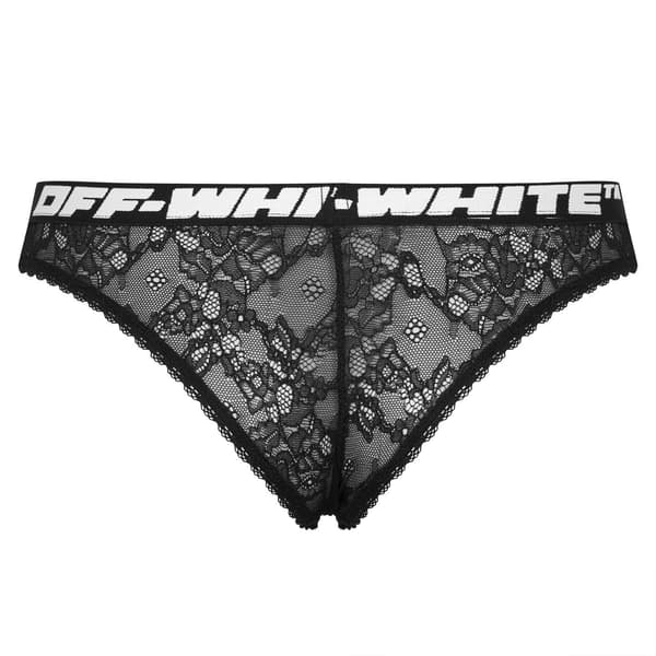 Off White Dam/Kvinnor Blommig Spets Trosor
