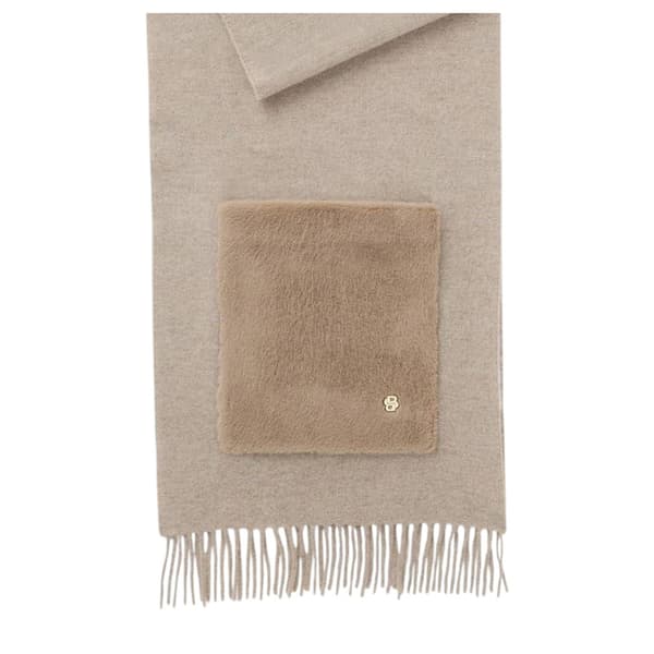 Boss Tassel Wool Blend Patch Pocket Scarf