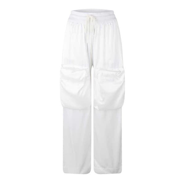 Off White Dam/Dam Duchesse Satin Cargo Byxor