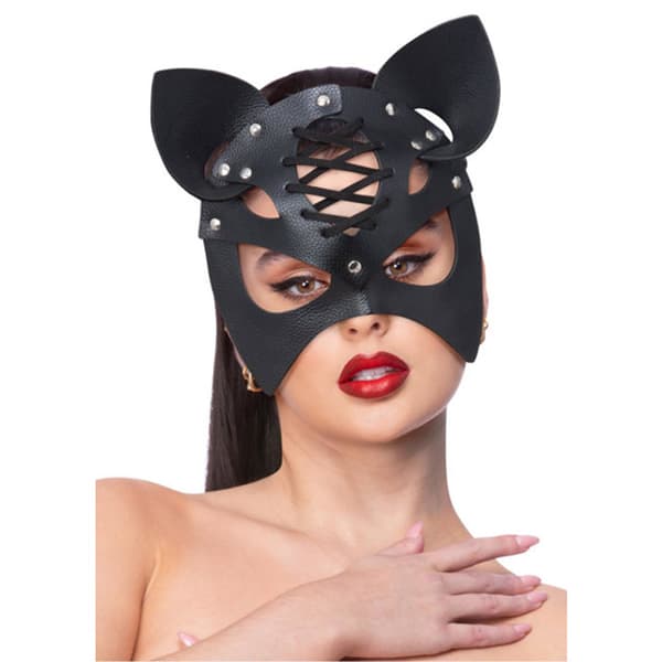 Fever Cat Leather-Look PU 1/2 Mask