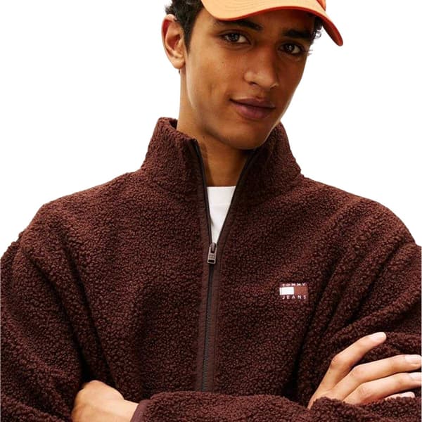 Tommy Jeans Herr Teddyfleece Regular Fleecejacka
