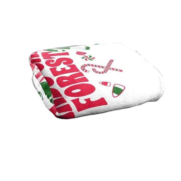 Elf Candy Cane Forest Blanket