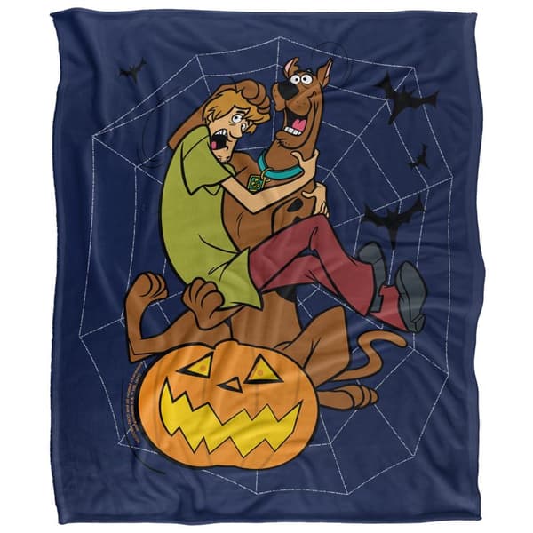 Scooby Doo Shaggy Spooky Pumpkin Soft Touch Blanket