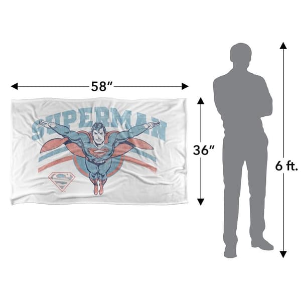 Superman Flying Stripes Soft Touch Blanket