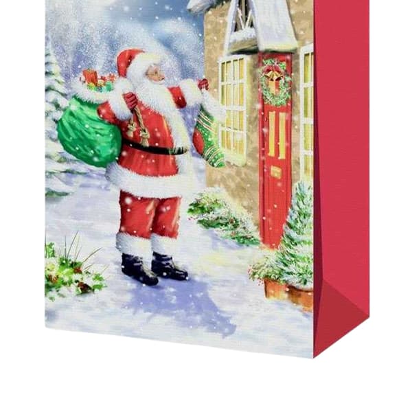 Giftmaker Santa Woven Christmas Gift Bag