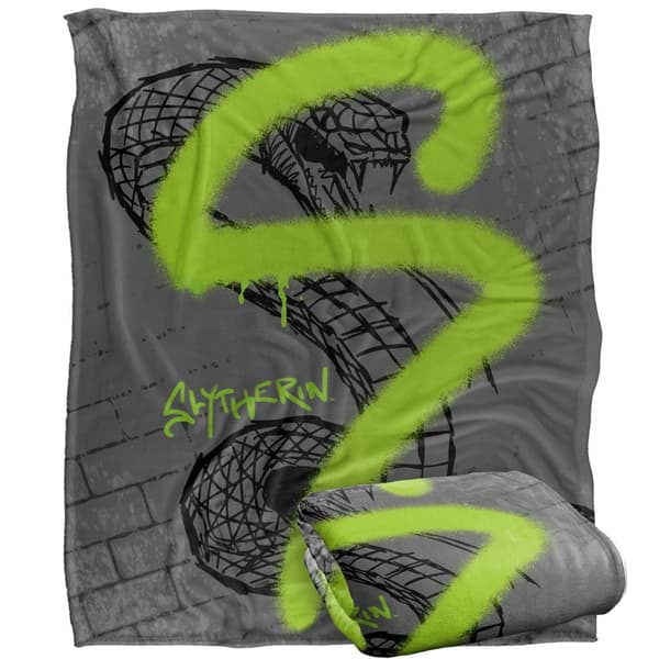 Harry Potter Slytherin Graffiti Blanket