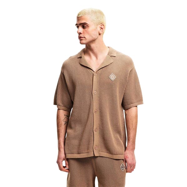 Belier Mens Plain Short-Sleeved Shirt