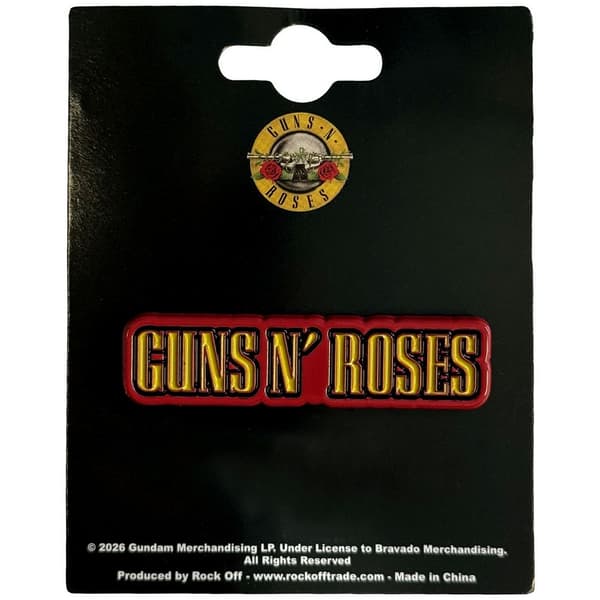 Guns N Roses Pin Text Logotyp Märke