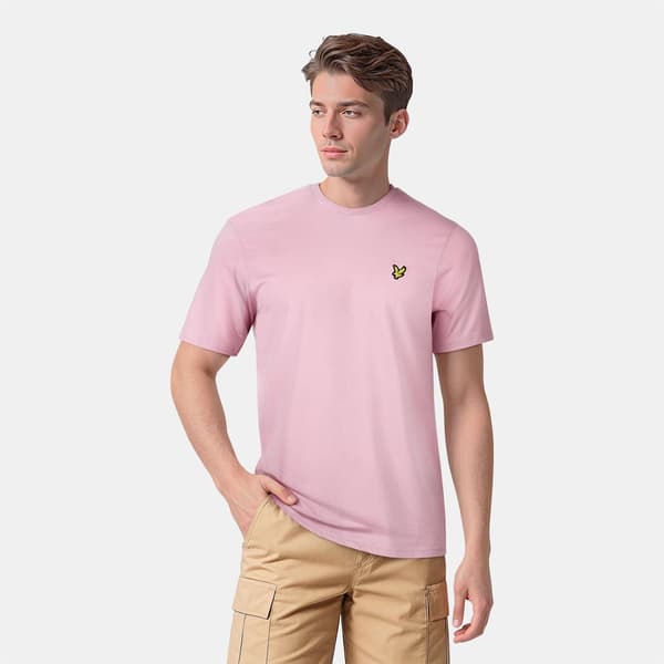 Lyle & Scott Herr T-shirt i bomull med logotyp