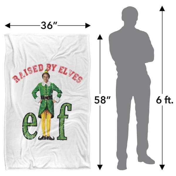 Elf Raised By Elves Soft Touch Christmas Blanket