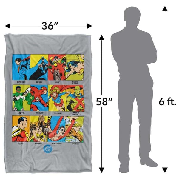 Justice League Character Soft Touch Blanket