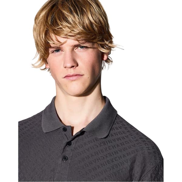 Armani Exchange Herrar Texturerad Regular Pikétröja
