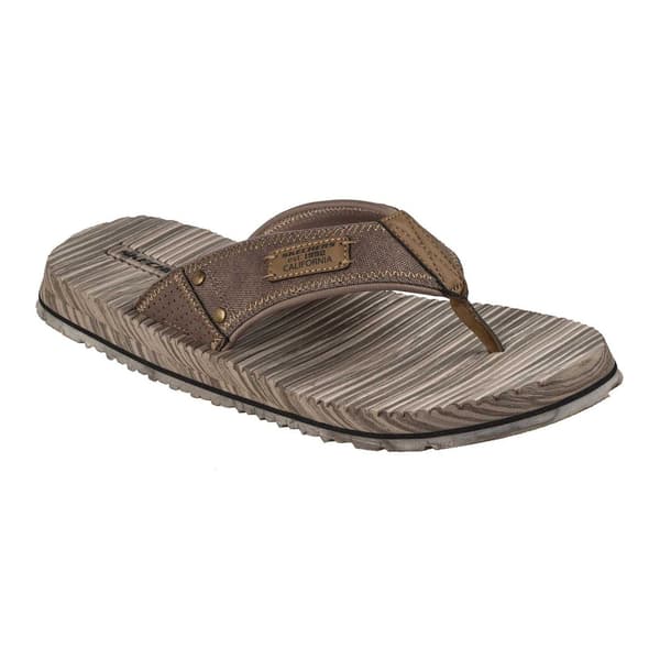 Skechers Mens Leather Flat Sandals