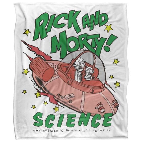 Rick And Morty Spaceship Soft Touch Blanket