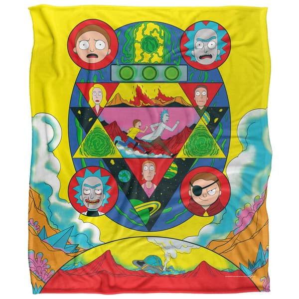 Rick And Morty Abstract Blanket