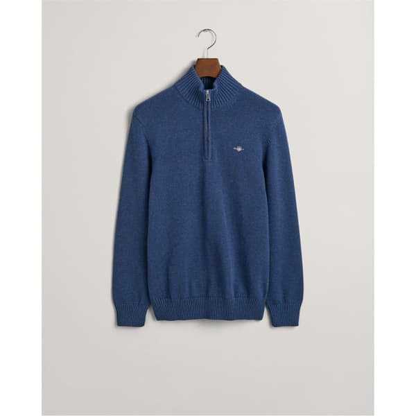 Gant Mens Micro Textured Half Zip Sweatshirt