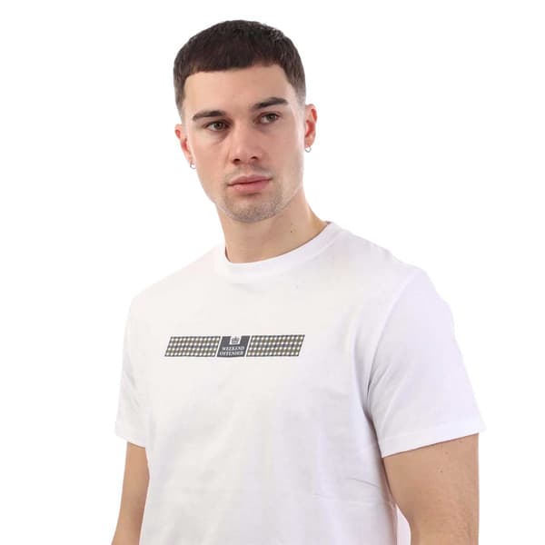 Weekend Offender Mens Shareck Checked Regular T-Shirt