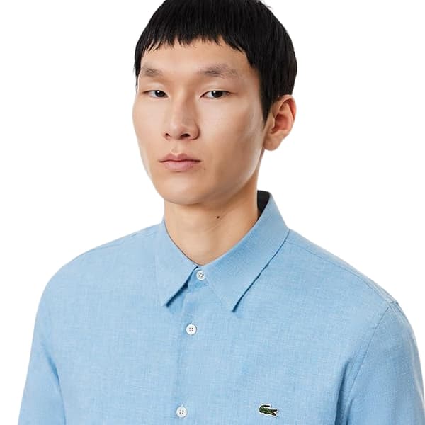 Lacoste Herrskjorta med lång ärm, normal passform