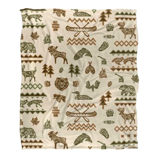 JQ Licensing Silky Log Cabin Supersoft Blanket