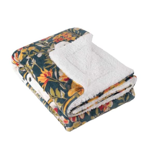 Furn Bootanical Sherpa Fleece Throw