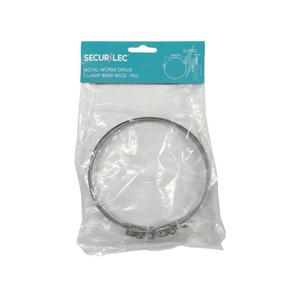 Securlec slangklämma med snäckväxel (2-pack)