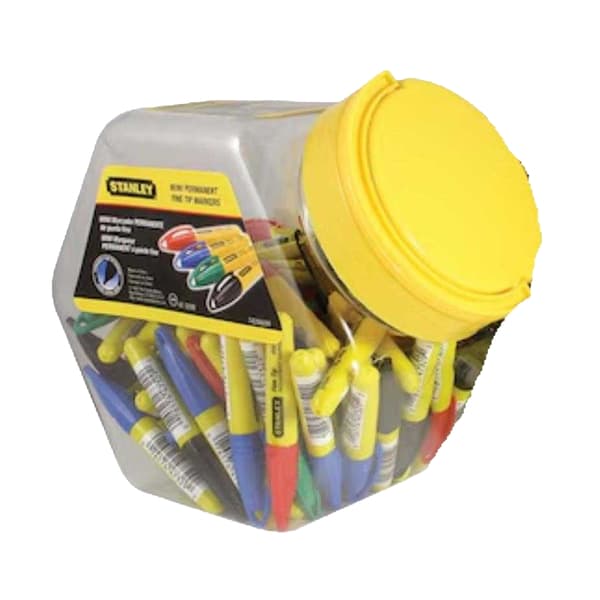 Stanley Mini Permanent Marker med Fin Spets (72-pack)
