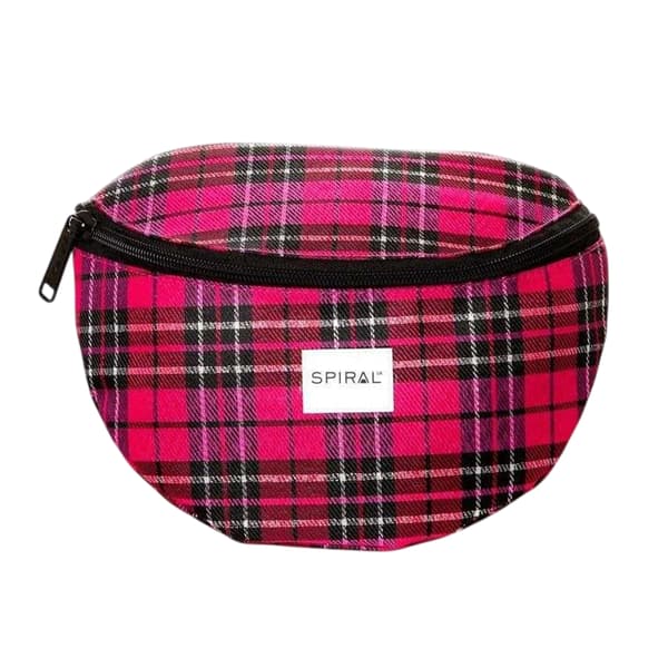 Spiral Plaid Polyester Midjeväska