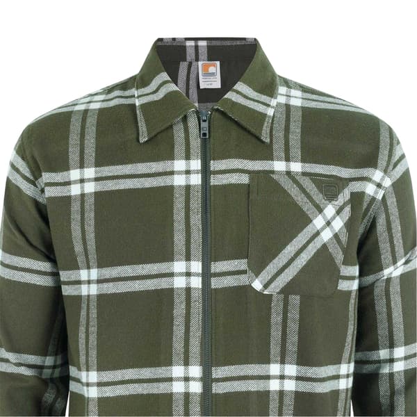 SoulCal Mens Checked Flannel Full Zip Long-Sleeved Shacket