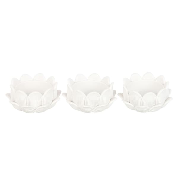Something Different Lotus Tealight Holder (Pack of 3)