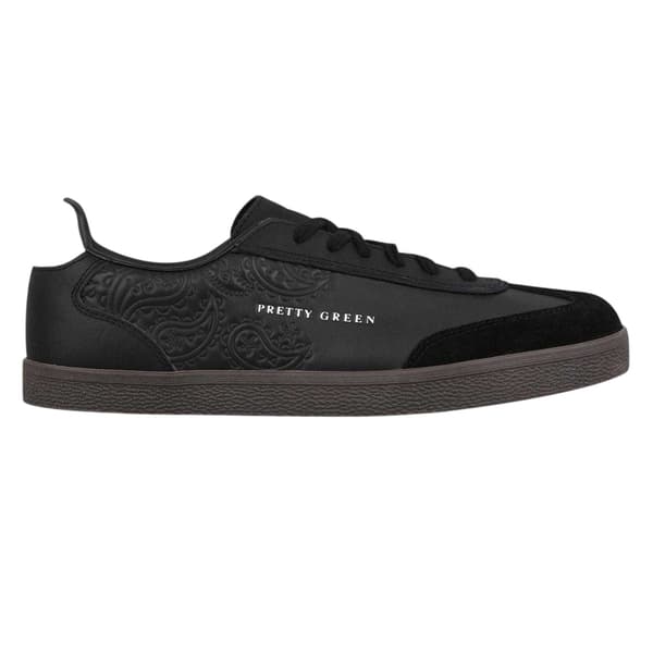 Pretty Green Mens Moorgate Leather Trainers