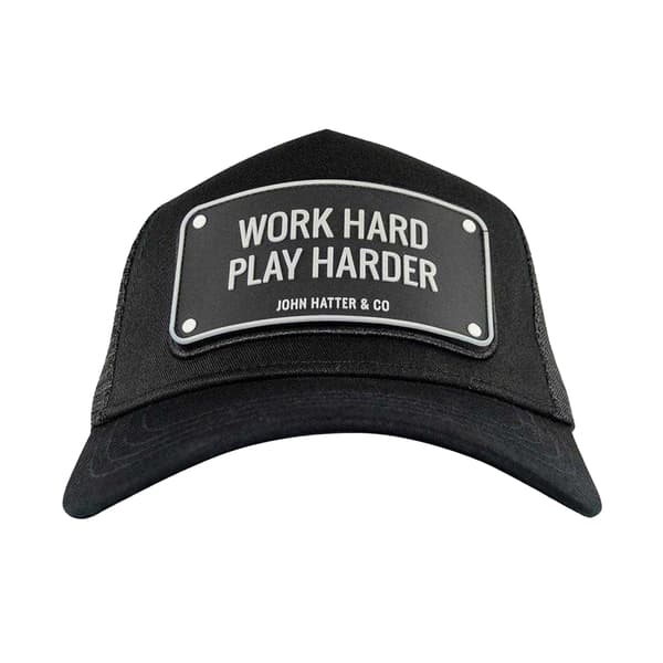 John Hatter Herr Work Hard Play Harder Keps