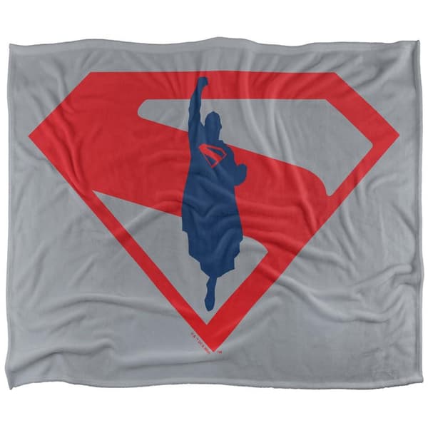 Superman 2025 Flight Soft Touch Logo Blanket