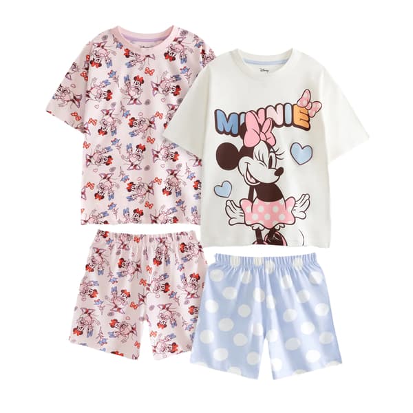 Disney Flickor Minnie Mouse Kort Pyjamasset (2-pack)