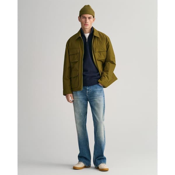 Gant Mens Micro Textured Half Zip Sweatshirt