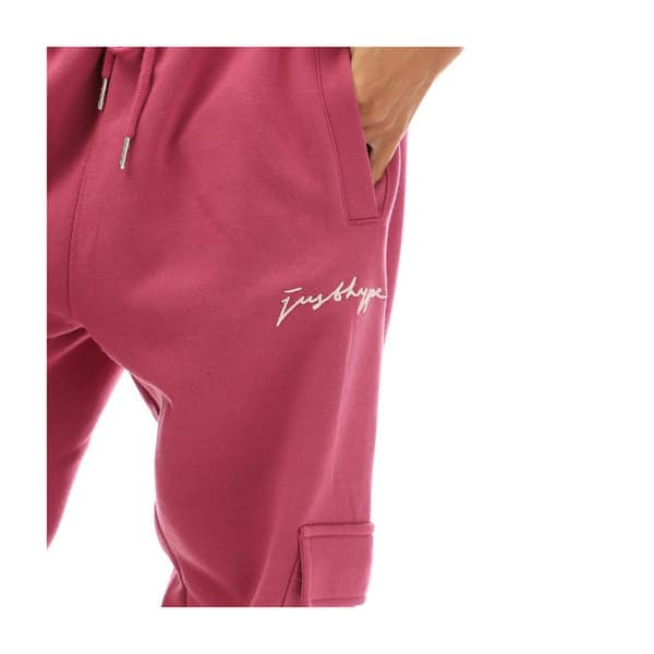 Hype Mens Solid Cargo Jogging Bottoms