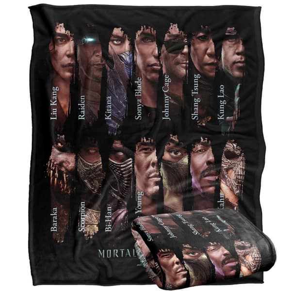 Mortal Kombat 2 Choose Your Fighter Soft Touch Blanket
