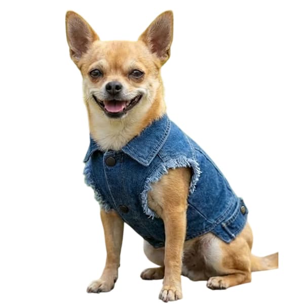 Portman & Pooch Plain Denim Dog Jacket
