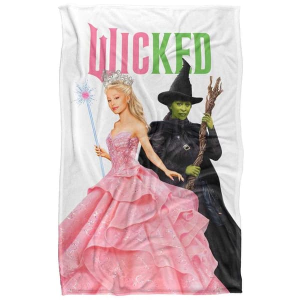 Wicked Elphaba and Glinda Witch Soft Touch Throw