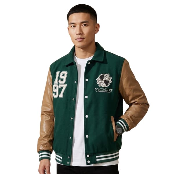 NYC Miesten Snap-Front Varsity -takki