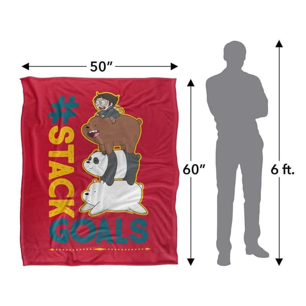 We Bare Bears Goals Silky Stack Supersoft Filt