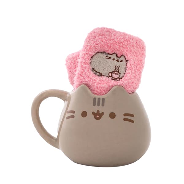 Pusheen 3D Face Mug and Sock Set
