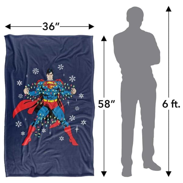 Superman Christmas Lights Soft Touch Blanket