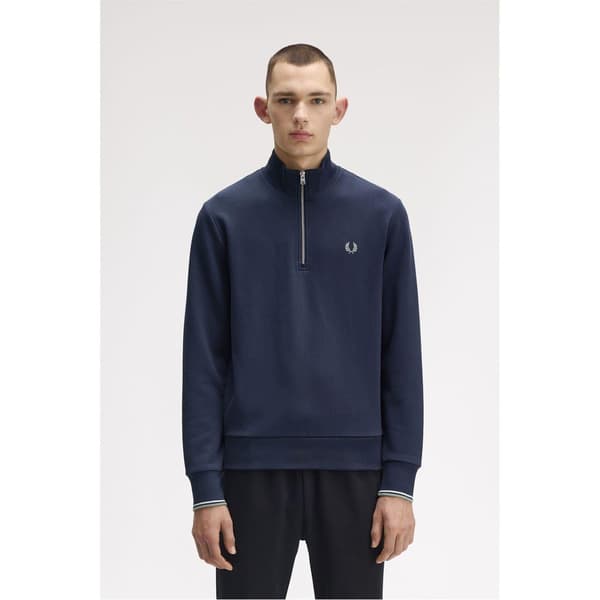 Fred Perry Herr Logo Half Zip Tröja