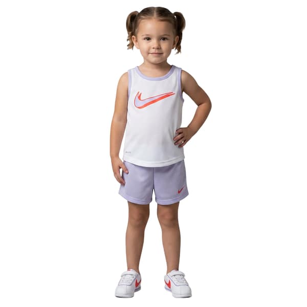 Nike Flickor Ärmlös Topp & Shorts Set i Mesh