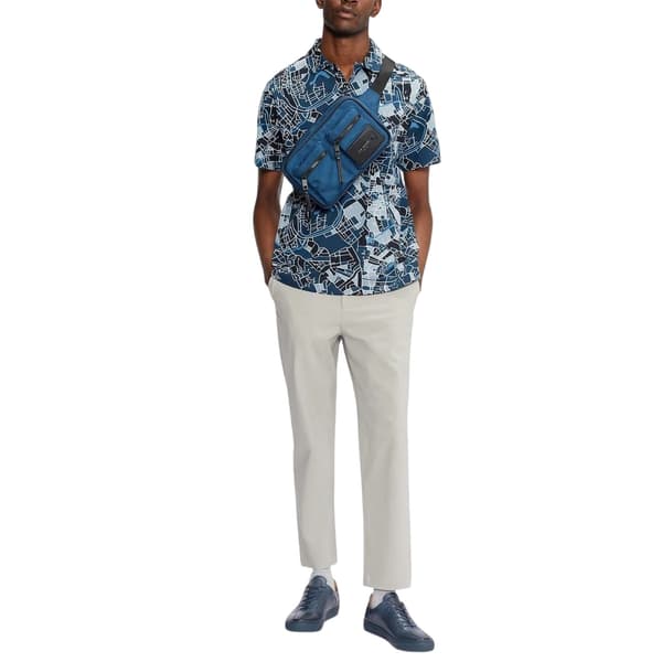 Ted Baker Mens Cotton Blend Elasticated Waist Trousers
