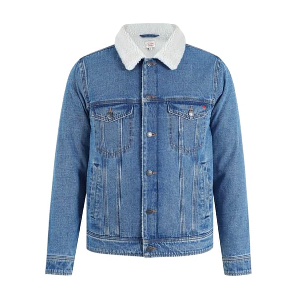 Lee Cooper Mens Borg Lined Denim Jacket
