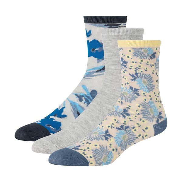 Ted Baker Dam/Dam Floral Crew Strumpor (3-pack)