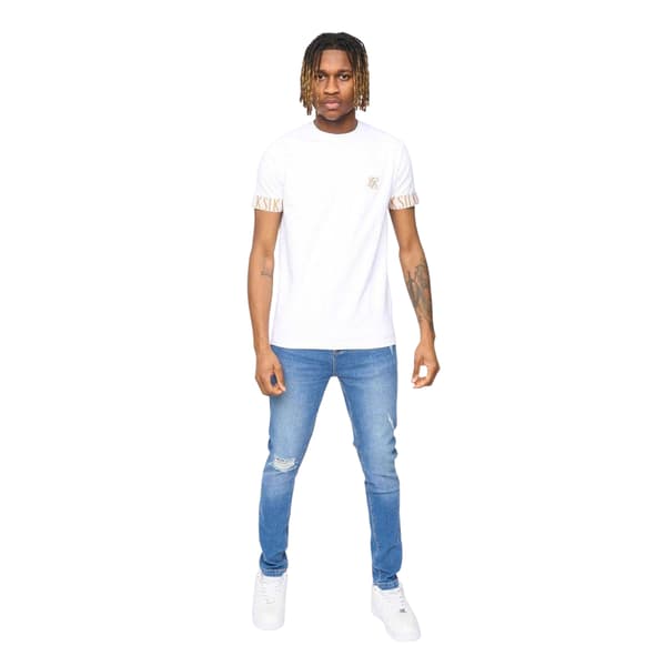 SikSilk Herr Tech Logo Märkt Ärm T-Shirt