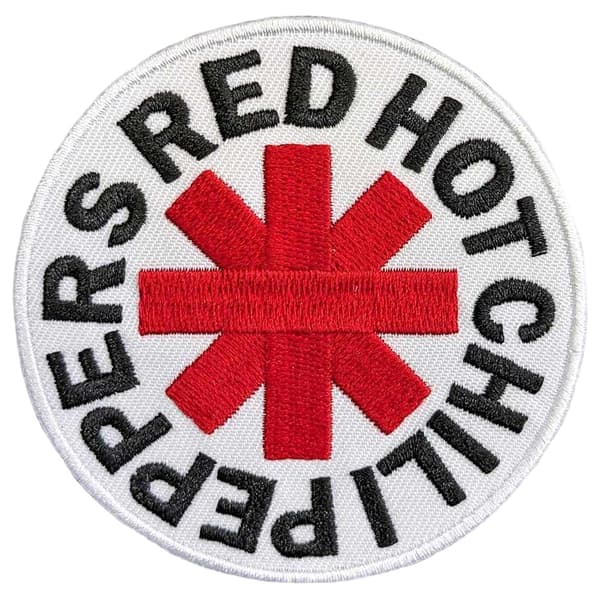 Red Hot Chilli Peppers Woven Asterisk Iron On Patch